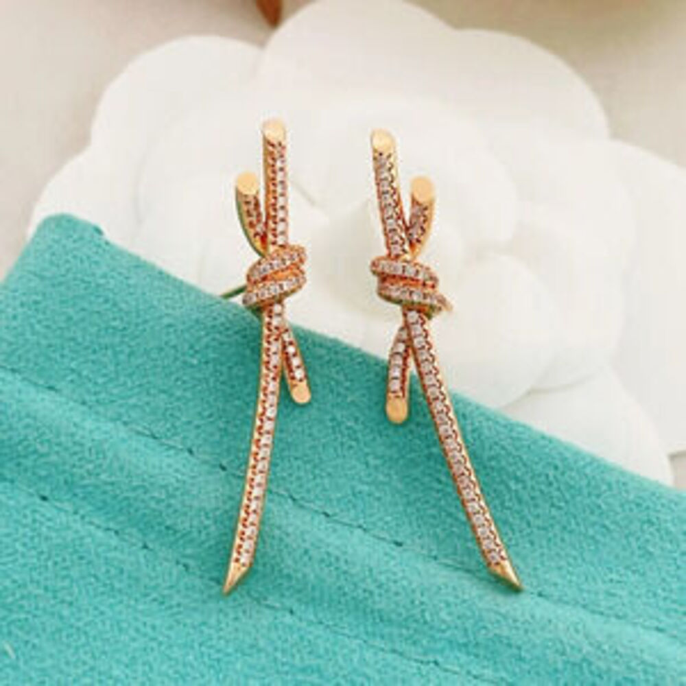 Tiffany & Co. Rose Gold Starry Sky Rope Earrings